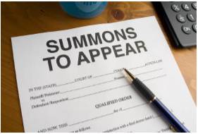 Summon  - Order (someone) to be present.