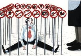 Oppressive  - Inflicting harsh and authoritarian treatment.