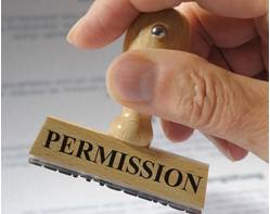 Imprimatur  - Official permission to do something that is given by a person or group in a position of power.