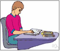 Perusal  - The action of reading or examining something.