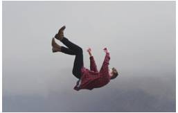 Plummet  - Fall or drop straight down at high speed.