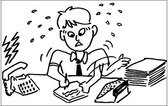 Frantic - In a state of panic, worry, frenzy or rush