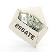 Rebate - A partial refund to someone who has paid too much money for tax, rent, or a utility.