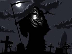 Grim  - Very serious or gloomy.