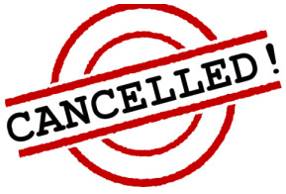 Call off - Postpone indefinitely or annul something that was scheduled.
