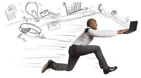 Haste  - Meaning: excessive speed or urgency of movement or action; hurry.