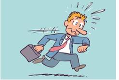 Hastily  - Meaning: with excessive speed or urgency; hurriedly.