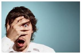 Aghast  - Meaning: Filled with horror or shock.