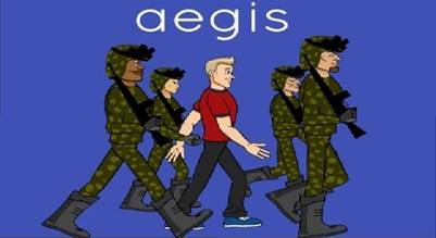 Aegis  - Meaning: the protection, backing, or support of a particular person or organization.