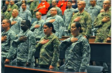 Allegiance  - Meaning: loyalty or commitment to a superior or to a group or cause.