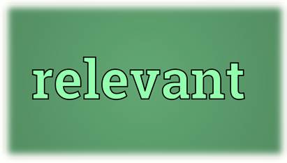 Germane  - Meaning: relevant to a subject under consideration.