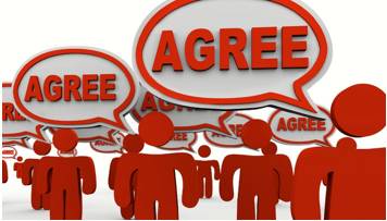 Consensus  - Meaning: general agreement.