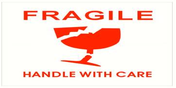 Fragile  - Meaning: (of an object) easily broken or damaged; (of a person) not strong or sturdy; delicate and vulnerable.