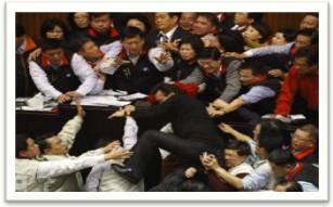 Mayhem  - Meaning: violent or extreme disorder; chaos.
