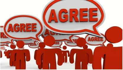 Consensus  - Meaning: general agreement.