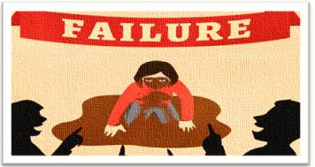 Miscarriage  - Meaning: an unsuccessful outcome of something planned.