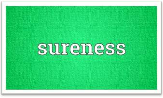 Certitude  - Meaning: absolute certainty or conviction that something is the case.