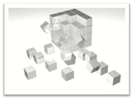 Fragmentation  - Meaning: the process or state of breaking or being broken into fragments.