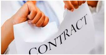 Renege  - Meaning: go back on a promise, undertaking, or contract.