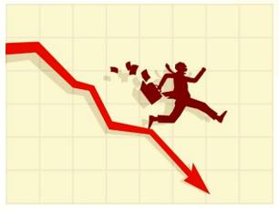 Downturn  - Meaning: a reduction in the amount or success of something, such as a country's economic activity.