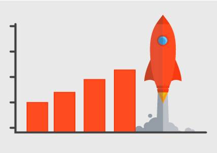 Zoom  - Meaning: (of prices) increase quickly.