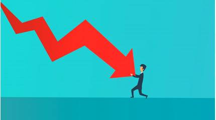 Slowdown  - Meaning: A decline in econ`1omic activity.