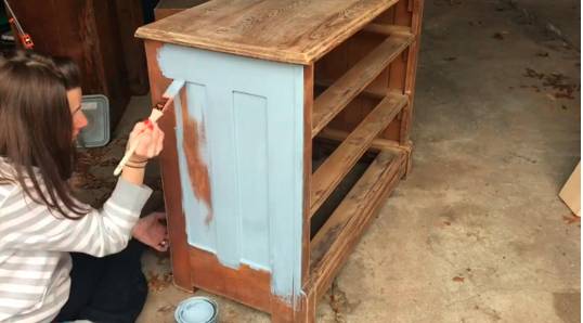 Refurbish  - Meaning: Renovate and redecorate (something, especially a building).
