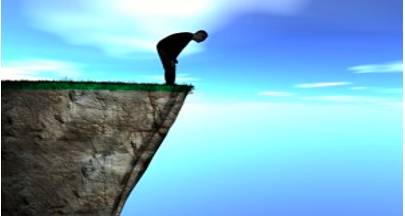 Precipice  - Meaning: A dangerous situation that could lead to harm or failure.
