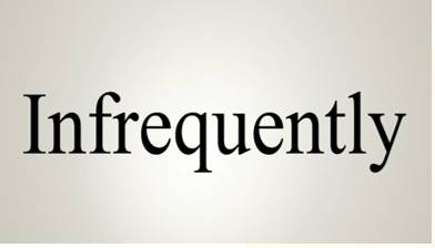 Sporadically - Meaning: Sometimes, but not regularly or continuously.