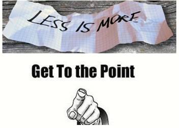 Terse  - Meaning: Using few words: devoid of superfluity.