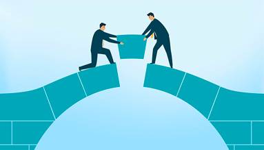 Collaborate  - Meaning: Work jointly on an activity or project.