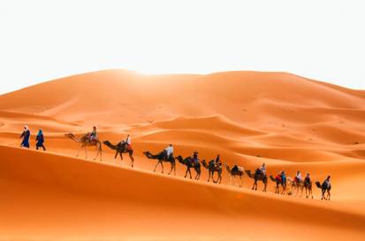 Nomadic  - Meaning: moving from one place to another rather than living in one place all of the time.