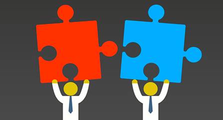 Conflation - Meaning: The merging of two or more sets of information, texts, ideas, etc. into one.