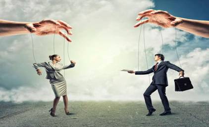 Manipulable  - Meaning: Quiet and easy to control and influence.