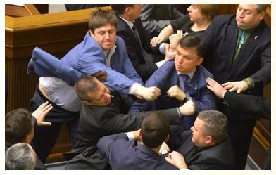 Skirmish  - Meaning: A short argument, especially between political opponents.