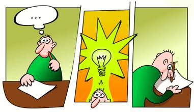 Invent  - Meaning: To think of an idea, story etc that is not true, usually in order to deceive people.