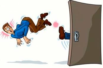 Turf  - Meaning: Force (someone) to leave somewhere.