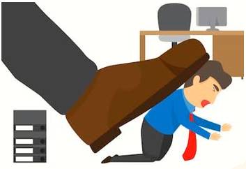 Bulldoze  - Meaning: Use force insensitively when dealing with (someone or something).