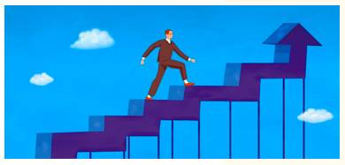 Ascent  - Meaning: A rise to a higher social or professional rank.