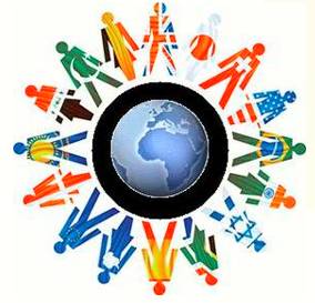 Cosmopolitan  - Meaning: Containing people of different types or from different countries, and influenced by their culture.