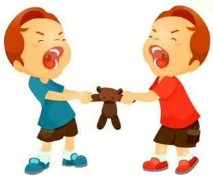 Squabble  - Meaning: A noisy argument about something that is not very important.
