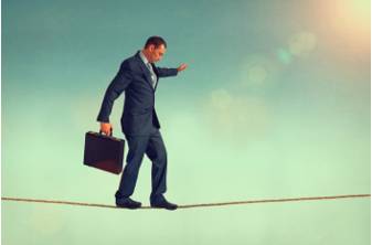 Falter  - Meaning: To walk or behave in a way that shows that you are not confident.