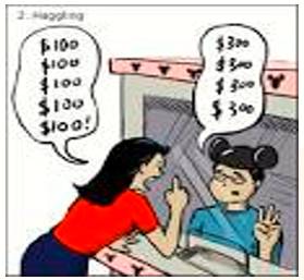 Haggle - Meaning- To argue with somebody in order to reach an agreement, especially about the price of something.