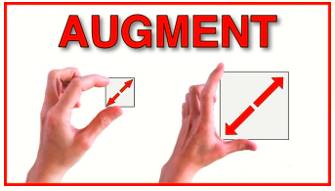 Augment  - Meaning- To increase the amount, value, size, etc. of something. (बढ़ाना)