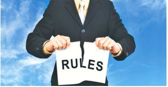 Flout  - Meaning- To show that you have no respect for a law, etc. by openly not obeying it.