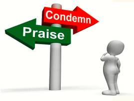 Condemn  - Meaning- Express complete disapproval of.