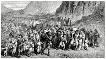 Exodus  - Meaning-  A mass departure of people.