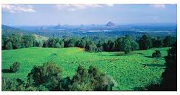Hinterland  - Meaning-  The remote areas of a country away from the coast or the banks of major rivers.