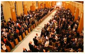 Congregation  - Meaning- A gathering or collection of people, animals, or things.