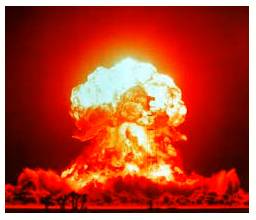 Annihilation  - Meaning-  Complete destruction or obliteration.